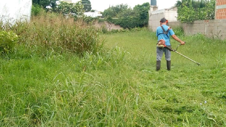 La vecina se encontraba realizando trabajos de limpieza y desmalezamiento en su terreno. 