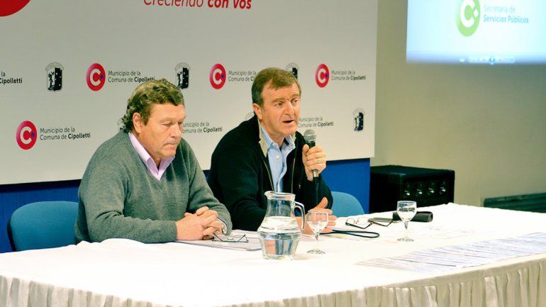 Jorge Ulovec y Aníbal Tortoriello en la presentación de las iniciativas.