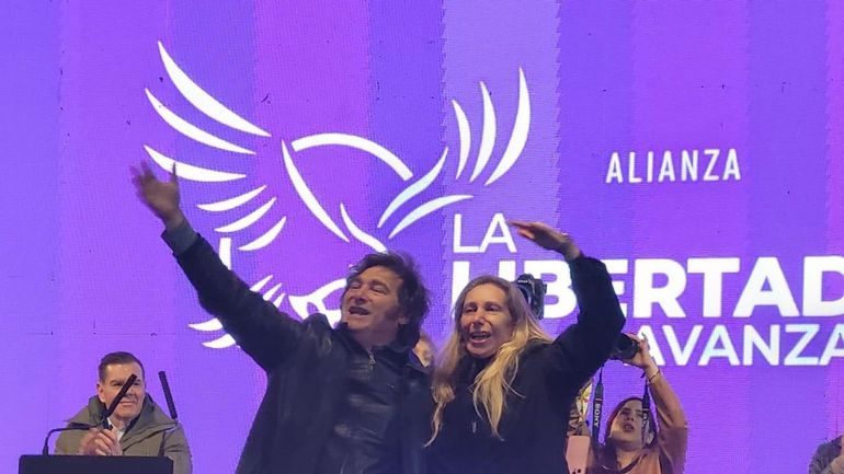 El presidente Javier Milei y su hermana Karina