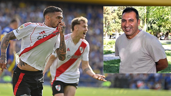 El Chala Parra tiene motivos para sonreír tras el triunfo de su River.