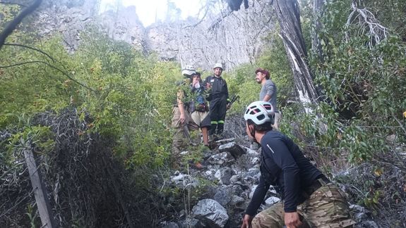 El rescate se dio al amanecer en el cerro Serrucho, en el paraje Los Repollos. Foto: Gentileza.