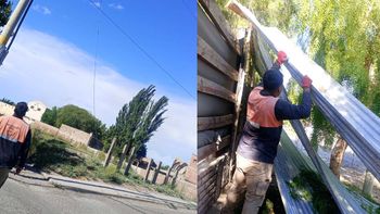 En Cipolletti el viento se hizo sentir en la tarde del domingo. 