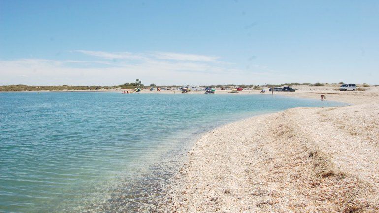 No hay arenas sino un colchón de conchas marinas