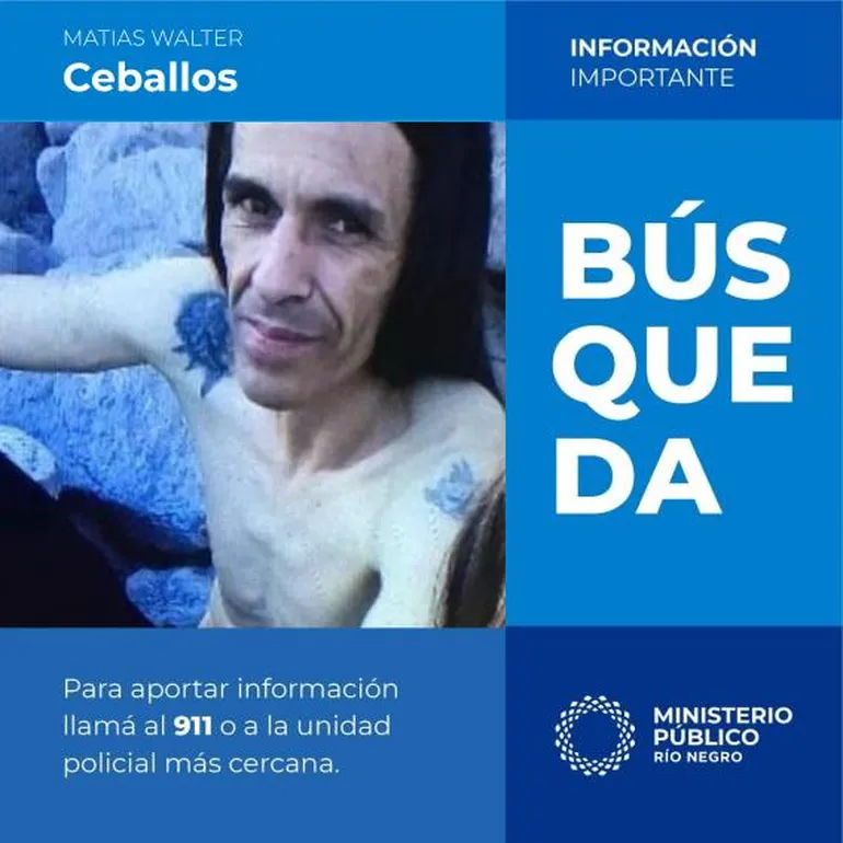Se desconoce el paradero de Walter Ceballos desde noviembre de 2024.  Se desconoce el paradero de Walter Ceballos desde noviembre de 2024.