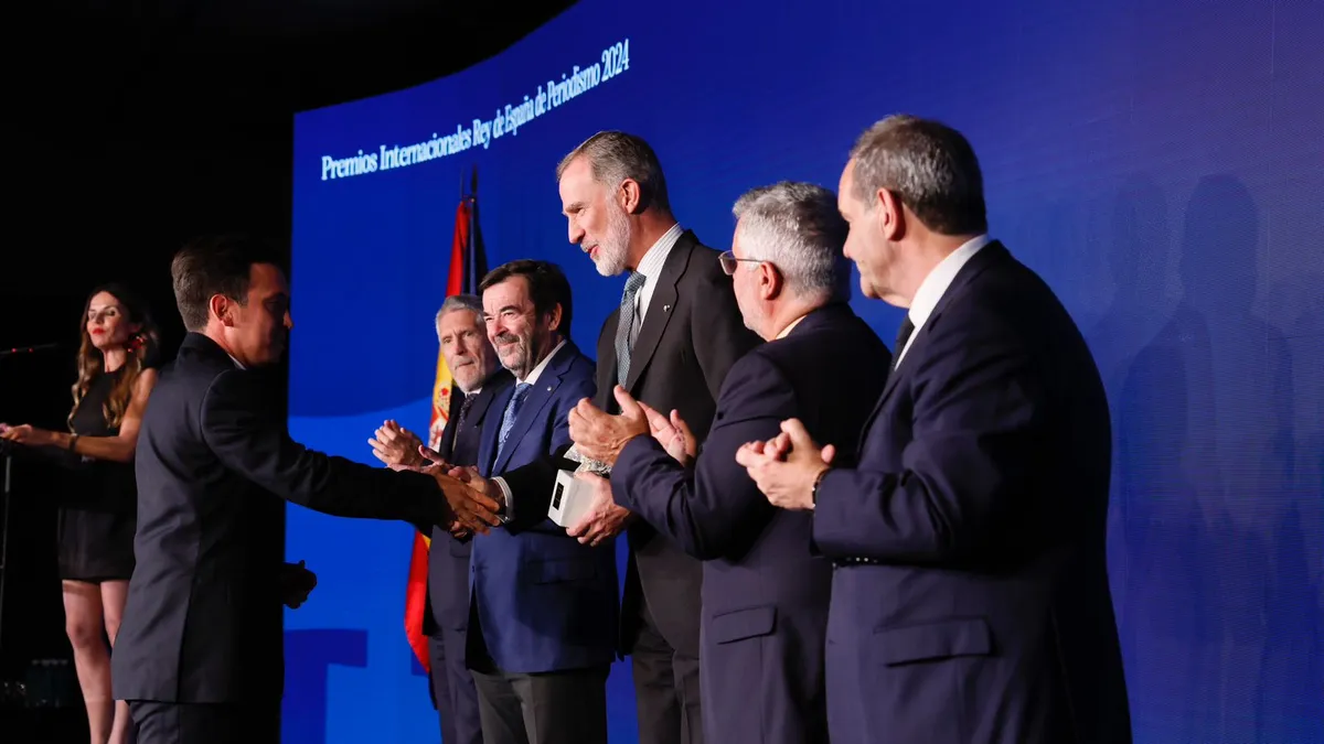 Un rionegrino, cara a cara con el rey de España Felipe VI.&nbsp;