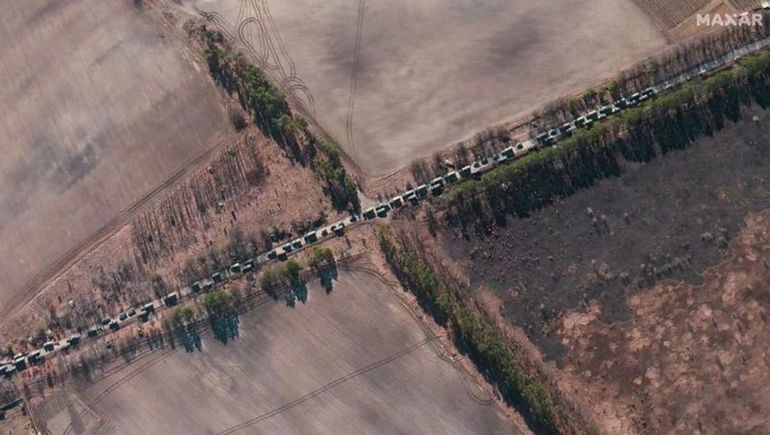 El misterio del convoy ruso de 56 kilómetros que desapareció del mapa