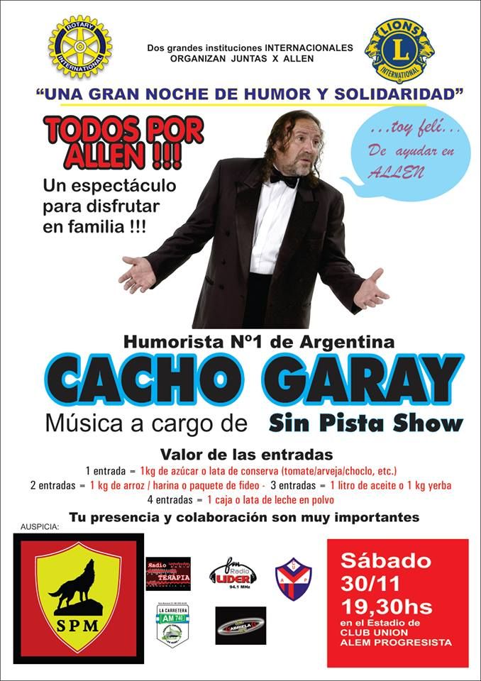 Cacho Garay actuará en Allen
