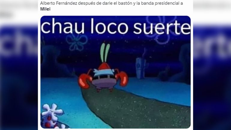 Los mejores memes de la asunción de Javier Milei.