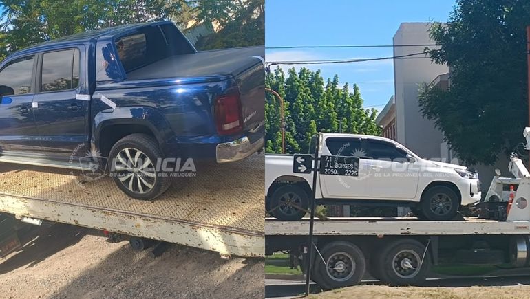 Secuestran camionetas y un arsenal de armas con municiones en allanamientos por amenazas