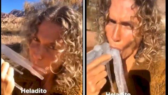 Maru Botana se grabó chupando hielo y las redes estallaron 