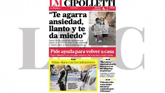 la edicion impresa de lm cipolletti de hoy
