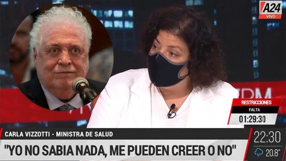 Vizzotti confirmó que Ginés ordenó vacunar a Duhalde en su casa