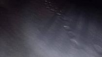 Huellas del turista brasileño que se perdió en Santa Cruz.