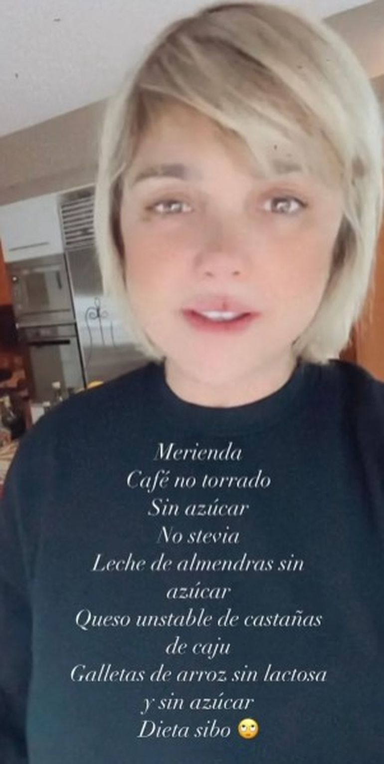 La actriz compartió su estricta dieta a través de las historias de Instagram.