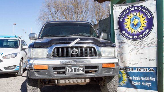 La camioneta secuestrada quedó a disposición de la Justicia.