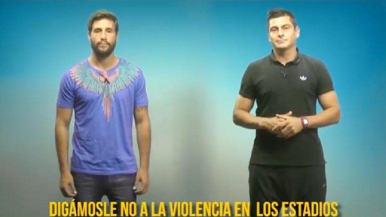 &nbsp; &nbsp; &nbsp;Lamolla y Fernández le dicen no a la violencia en los estadios.