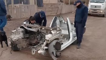 La Policía encontró el auto que buscaban, pero ya había sido desguazado. 