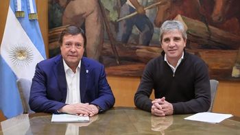 El Gobernador mantuvo un encuentro con el ministro de Economía de la Nación. Foto: Gentileza.