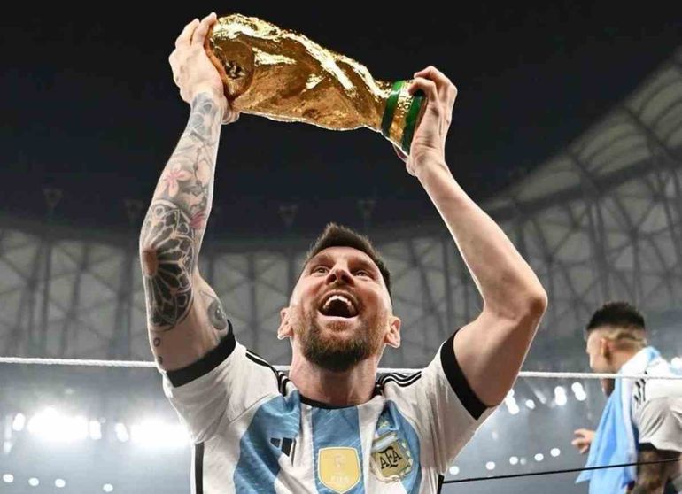 Messi con la Copa del Mundo: la imagen que batió un récord en Instagram
