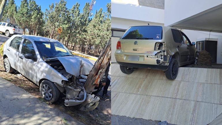Borrachos al volante: uno chocó un árbol en Parque Norte y otro se estampó contra la Comisaría Primera