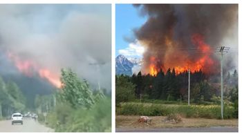 Un incendio forestal de gran magnitud se desató en Villa Lago Epuyén, provincia de Chubut.