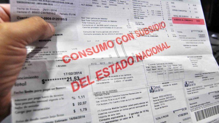 En Cipolletti llegaron boletas de gas con subas de hasta un 1000%.