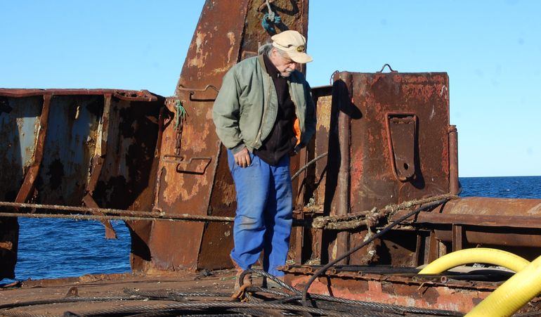 Brochado, el experto rionegrino que lleva una vida realizando trabajos en las profundidades. 