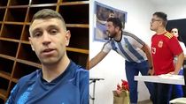 emotivo: asi reacciono nene cipoleno al saludo de su idolo dibu martinez