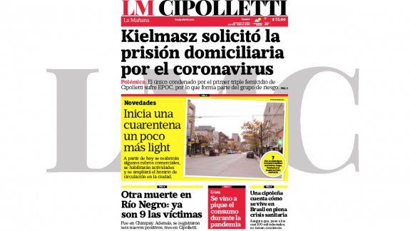 la edicion impresa de lm cipolletti de hoy