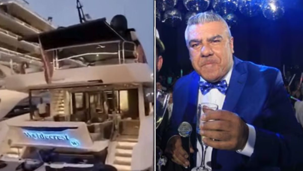El escandaloso video viral del Chiqui Tapia en un yate en Mónaco viendo a Barracas