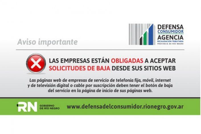 Las empresas están obligadas a aceptar solicitudes de baja desde sitios web