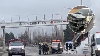 Una imagen del siniesto ocurrido a la altura de Chichinales. Foto LCR Diario Digital. Una imagen del siniesto ocurrido a la altura de Chichinales. Foto LCR Diario Digital.