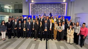 El senador nacional, Enzo Fullone participó de una serie de eventos organizados por la AmCham Argentina.