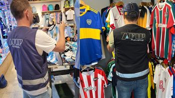 Clausuraron dos locales que vendía camisetas falsas de las Selección argentina