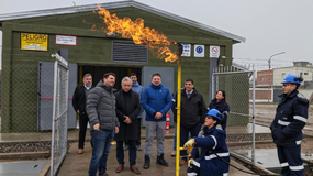 Se inauguró una nueva planta reguladora de gas en Cipolletti.