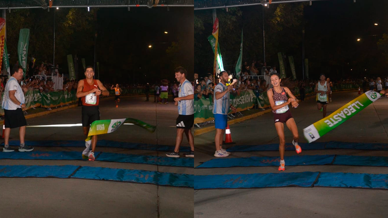 Jerónimo Wendell y Neli Peñaflor ganaron en la Corrida de Cipolletti.