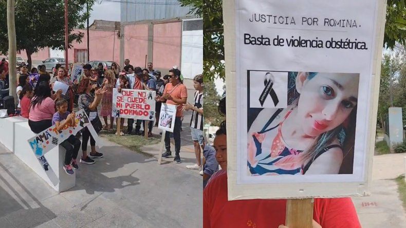 Se manifestaron frente al hospital de Cinco Saltos para pedir justicia por Romina