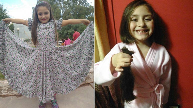 Pequeña de corazón gigante: con 6 años Sabrina donó su pelo a enfermos de cáncer
