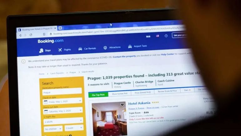 La maniobra comenzó con una reserva a través de Booking. La maniobra comenzó con una reserva a través de Booking.