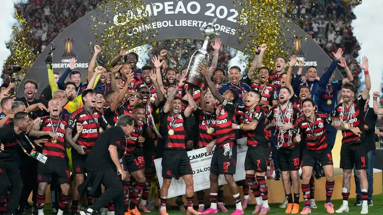 Flamengo celebra su cuarta Copa Libertadores.