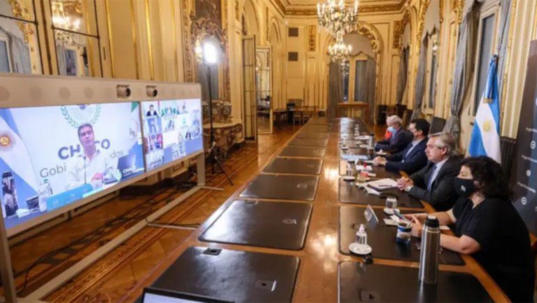 El Presidente se reúne con gobernadores para analizar la situación epidemiológica