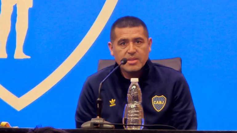 Juan Román Riquelme en la presentación de este miércoles.&nbsp;