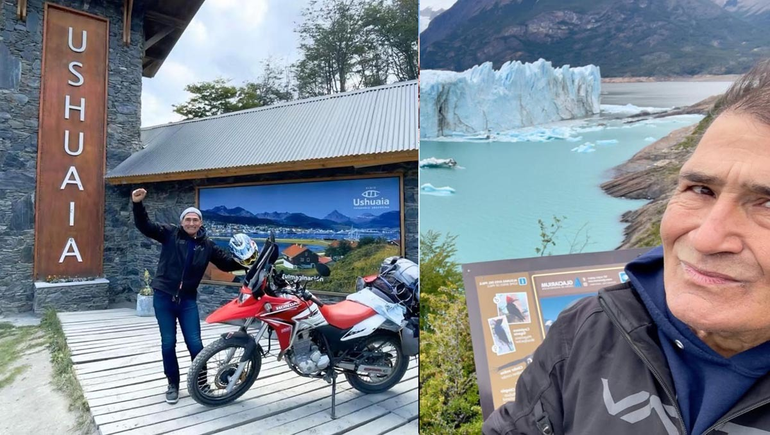 Mario en el Fin del Mundo, en uno de sus viajes épicos.