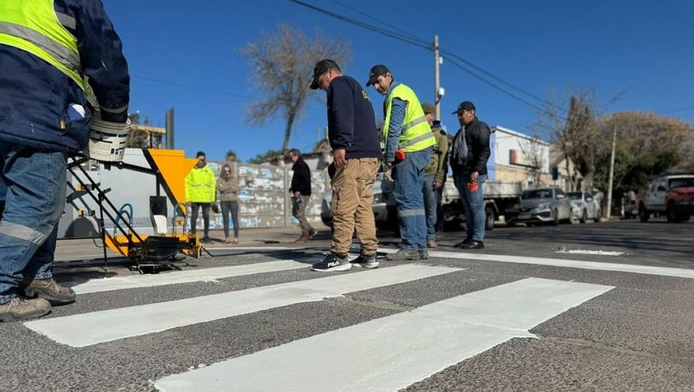 La máquina para demarcar calles