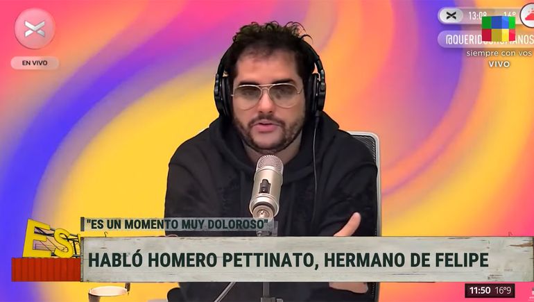 Homero Pettinato rompió el silencio y contó cómo está su hermano Felipe