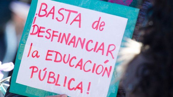 El reclamo de Odarda se sumó al de estudiantes y profesores.