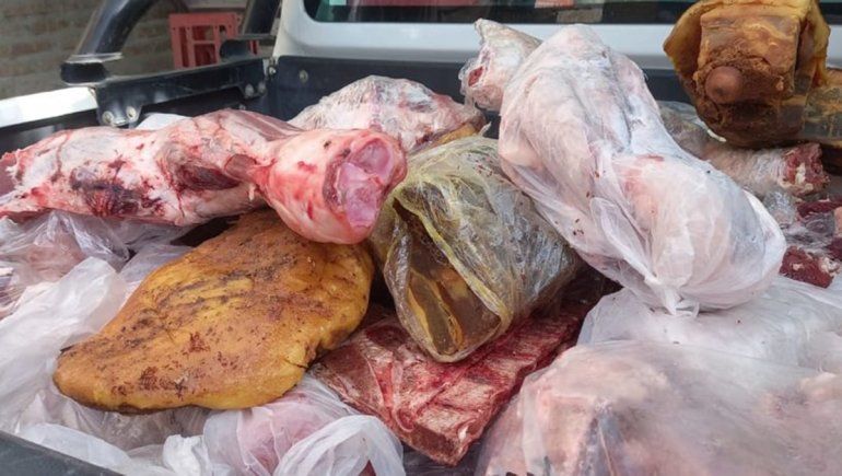 Decomisaron 880 kilos de carne podrida y faenada clandestinamente