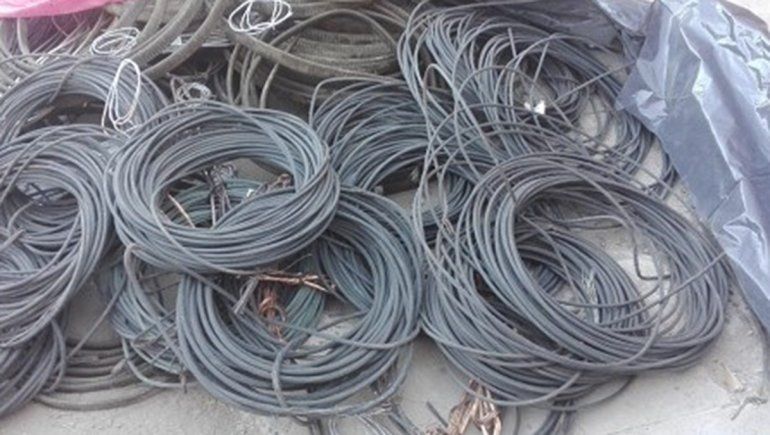 Recuperaron importante cantidad de cables de cobre robados