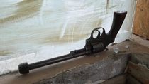 El poderoso revolver calibre 38 largo con caño modificado. Fue secuestrado en Río Colorado. 