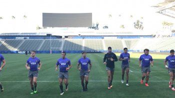 Facu Nogueira en el estadio Stub Hub Center de Los Ángeles.